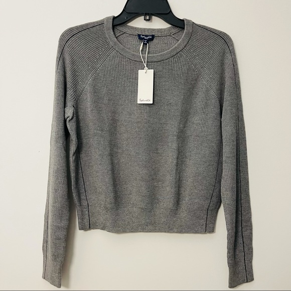 NWT✨Splendid Warner Long Sleeve Sweater in gray - Picture 2 of 10